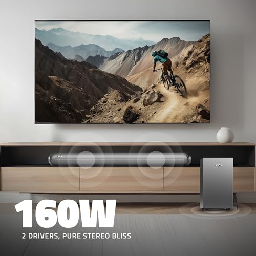 Image of Artis SoundHub 300 2.1 CH 160 Watts Wireless Bluetooth Soundbar with Wired Subwoofer & Multiple Input Modes: Bluetooth /HDMI (ARC) / AUX in /Optical