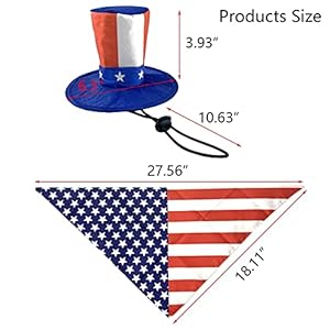 4th of July Dog Bandana Uncle Sam Dog Hat American Flag Dog Bandana Triangle Bib Scarf with Stars and Stripes Pattern Independence Day Pet Outfit for Dogs Cats Puppy Kitten 2pcs  Cucciolini Doodles 4th of july dog bandana uncle sam dog hat american flag dog bandana triangle bib scarf with stars and stripes pattern independence day pet outfit for dogs cats puppy kitten 2pcs   cucciolini doodles