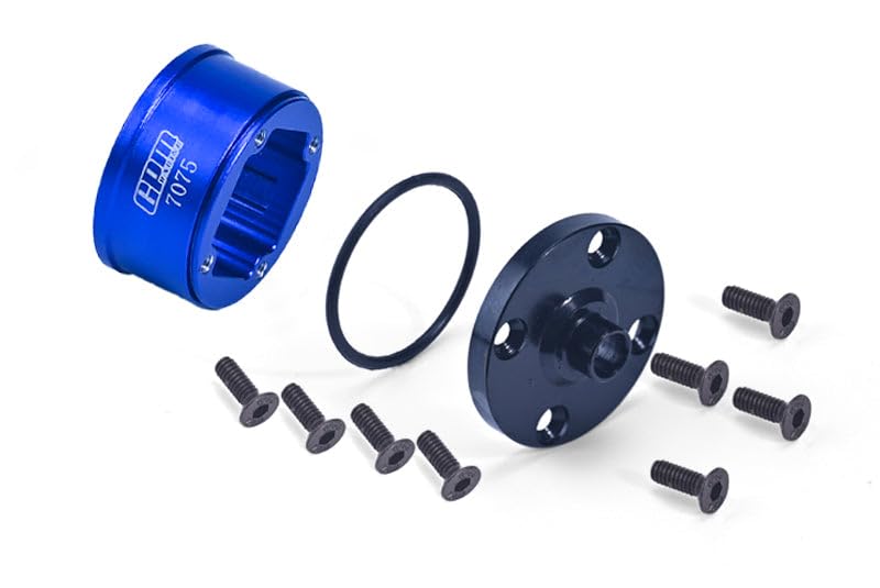 Medium Carbon Steel+Aluminum 7075-T6 Front Or Middle Or Rear Diff Case for Traxxas 1/8 4WD Sledge Monster Truck 95076-4 Upgrade Parts - Red