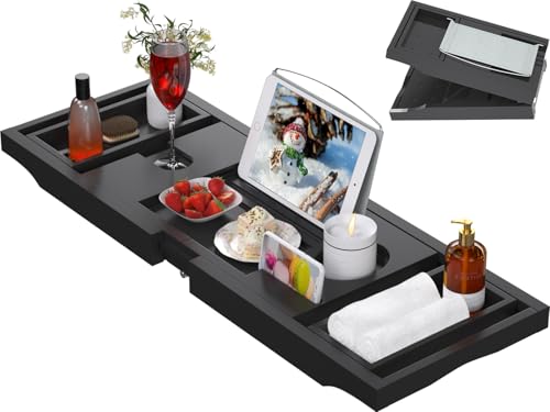Artmalle Bathtub Caddy Tray - Expandable and Foldable Bath Tray for...