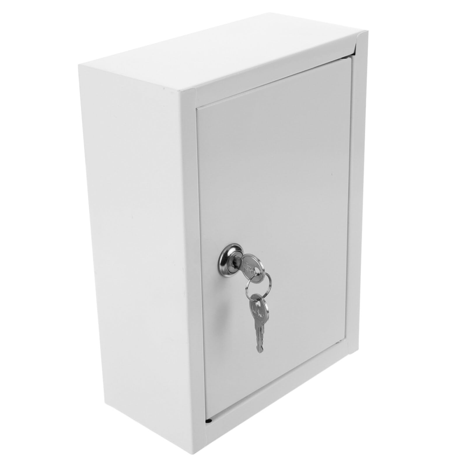 HOLIDYOYO Wall Mounted Milk Box with Lock, Locking Electrical Junction Box, Lockable Wall Box for Garden Entryway Gate, Metal Wall Medicine Cabinet for Bathroom