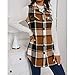 Plaid Vest for Women Button Down Long Shirts Casual Lightweight Sleeveless Shacket Jackets Fall Trendy Outfits Brown