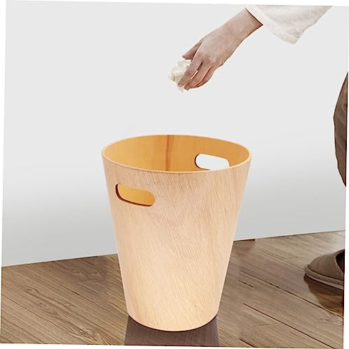 Papelera de escritorio MAGICLULU de madera beige miniatura 3