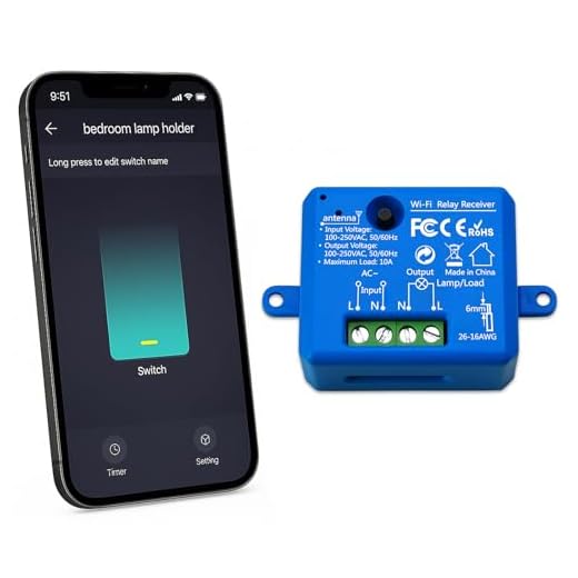 LoraTap Interruttore Smart WiFi, Modulo Controllo a Distanza con Telefono, Tuya Smart Life App per iOS e Android, Relè Wireless Compatibile con Alexa, 10A/2500W