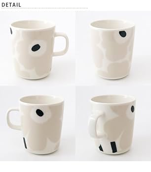 ♡マリメッコ　ウニッコ　マグカップ　プレート　ホワイト　新品　北欧　ベージュ マリメッコ（marimekko） Unikko ウニッコ マグカップ 250ml
