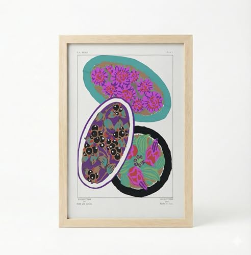 Image of BLINKART Cat Aesthetic Modern Art Walls With Frame | Natural Wood Texture | Living Room Bedroom Office Wall Decoration | Poster Home Decor Frames Wall Bedroom | 12x8 Inches (D386)