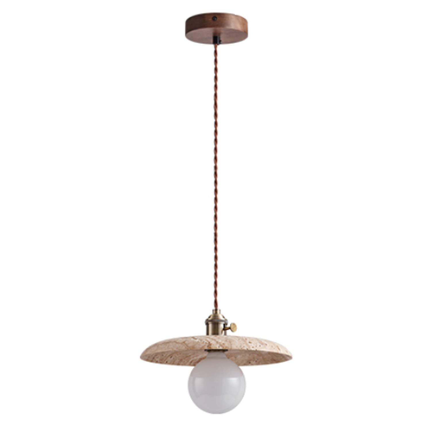 USMJQVZ Japanese Wabi-Sabi Pendant Light Nordic Natural Stone Kitchen Island Hanging Lamp Modern Minimalist Yellow Travertine Bedroom Chandelier for Dining Room Living Room