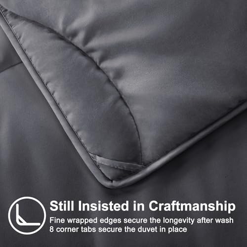 Image of MEELUS Lightweight Comforter Cooling Grey, All Season Duvet Insert