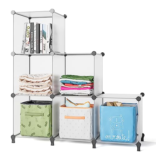 FUNLAX Unidad de Almacenamiento de 6 Cubos, apilable, Organizador de Zapatos, estantería de...