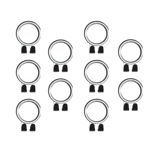 Pack de 10 Anillos con Sistema Antirrobo para Colgar Perchas: Solución Segura e Ideal para Hoteles y Establecimientos