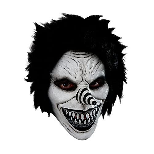 Ghoulish Productions Máscara de Laughing Jack Jr de Línea Creepypasta Hecha de Látex Ideal para Fiestas de Halloween