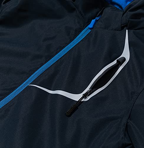 Loktarc Boys Girls Rain Jacket Kids Lightweight School Coats Waterproof Hooded Raincoats Windbreakers Blue 10-12 Years #TOP4