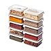 Produktbild SmartStore Vorratsdosen 0.35L  10er Set  20% bio-basiertes Plastik Aufbewahrungsbox mit Deckel, BPA-frei, Spülmaschinenfest  Stapelbare Küche Organizer  12,5 x 9 x 5cm