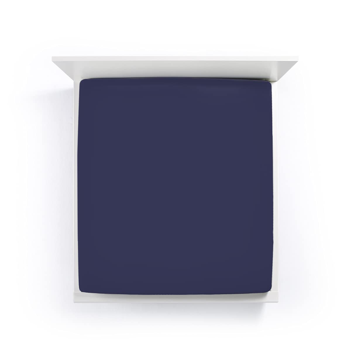 Lenzuolo Con Angoli Per Lettino 55x90 Cm - Confezione 3 Pezzi Blu Scuro In Microfibra Morbida