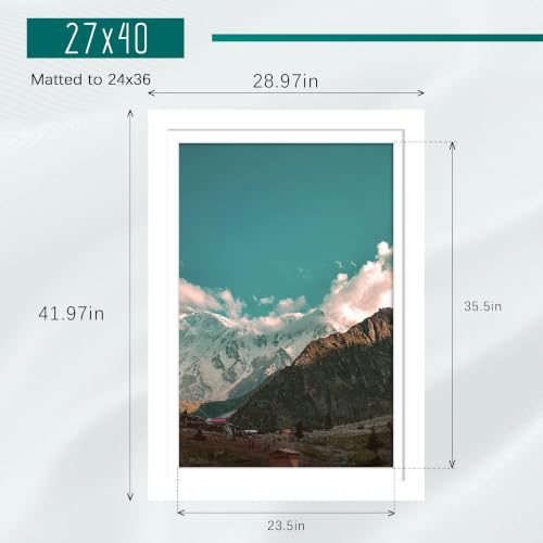 Image of Picrit 27x40 White Poster Frame, Picture Frame for Wall, 3 Pack