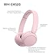 Sony WH-CH520 Kabelloser Bluetooth On-Ear-Kopfhörer, hohe Klangqualität, leichtes Design, bis zu 50 Stunden Akkulaufzeit, Schnellladung, EQ, klare Gesprächsqualität, iOS und Android - Rosa