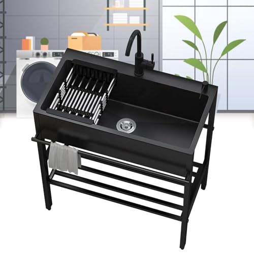 Mzqmk ER BEI Freistehendes Spülbecken 60x45x86cm