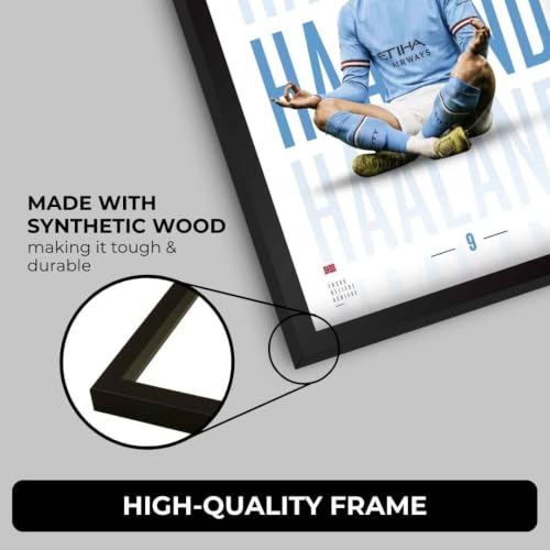 Image of Funk You Store Haaland Poster Framed | Erling Haalnad Wall Art Posters Framed | Manchester Edition Football Legend | Premium Sports Decor for England Football Fans | Motivational Wall Poster (F 251)