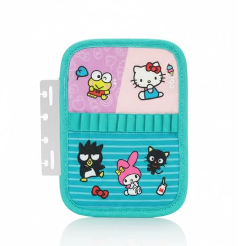 Divisória Acessório para Estojo Disco Ring com Elástico P/ 24 Canetas Hello Kitty Friends Verde Água | OBI