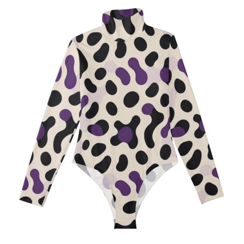 Body de manga larga para mujer leopardo crema body moldeador sexy GuoChe