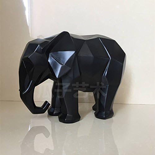 Modern Simple Creative Sculpture Home Decorations Geometric Origami Resin Animal Decoration, Black, 1100G, 255 * 145 * 210MM