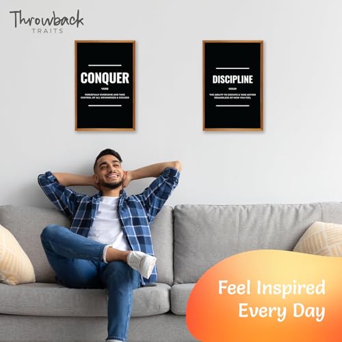 Throwbacktraits Motivational Wall Art - Set of 3 Eco-Friendly, Framed Canvas Prints with Inspirational Quotes for Living Room, Bedroom & Office Décor, Ready to Hang - Cosy Home Interiors Throwbacktraits Motivational Wall Art - Set of 3 Eco-Friendly, Framed Canvas Prints with Inspirational Quotes for Living Room, Bedroom & Office Décor, Ready to Hang - Image 5