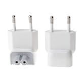 WOVTE Europe Plug Converter Travel Charger Adapter for Apple iBook MacBook White Pack of 2