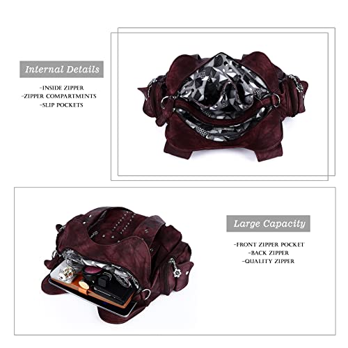 Image of Angel Kiss Purses for Women Soft PU Leather Large Hobo Bags for Women Shoulder Bag | Soft