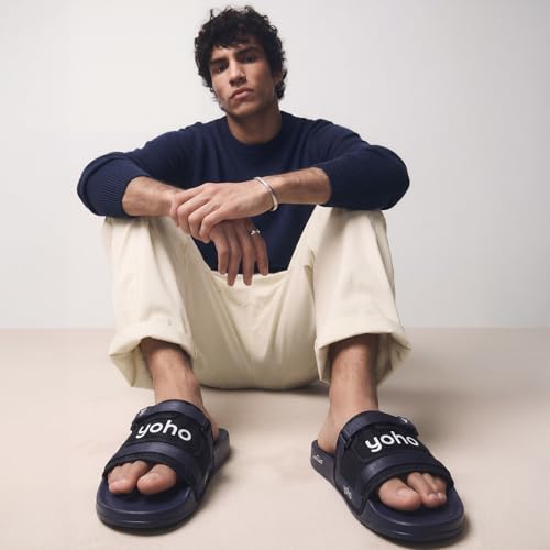 Image of YOHO Drystep Sliders for Men | Waterproof Monsoon Footwear & Rainy Sandals | Skin Friendly Adjustable Strap