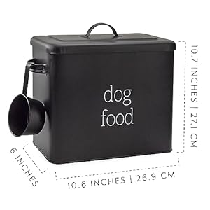 AuldHome-Retro-Dog-Food-Canister-Black-Modern-Farmhouse-Style-Storage-Bin-for-Pet-Food - Cucciolini Doodles   AuldHome-Retro-Dog-Food-Canister-Black-Modern-Farmhouse-Style-Storage-Bin-for-Pet-Food