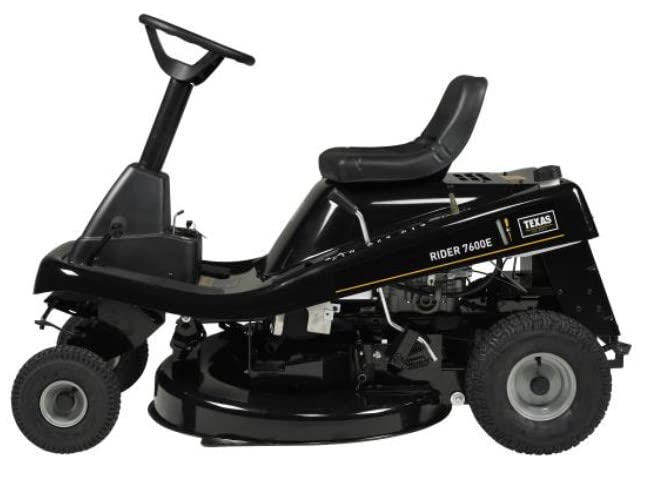 TEXAS Aufsitzmäher Rasen Traktor Rasenmäher Traktor Aufsitzrasenmäher Rasentraktor Rasenmäher Bulldog Gartentraktor Hochgrasmäher Rider 7600E 2in1 | 432cm³ | 12PS | 76cm | AHK | E-Start | 5Vor+1R