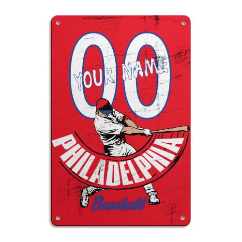 Image of ANTKING Philadelphia Metal Sign Custom Sign Decor for Men Youth Boy Gifts
