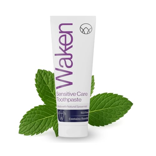 Waken Sensitive Care Toothpaste SLS Free with Chamomile & Calendula Extracts Suitable for Those with Sensitive Teeth Gentle Fluoride Vegan & Natural Toothpaste 75ml