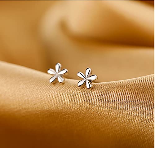 Reffeer Solid 925 Sterling Silver Daisy Stud Earrings Flower for Women Teen Girls Tiny Flower Stud Earrings Spring4