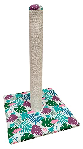 Croci Tropical High - Tiragraffi alto a colonna 62 cm, per Gatti Adulti Grandi e Piccoli, Tiragraffi graffiatoio ad albero, Accessori e Giochi per gli Animali, Gioco calmante per gatti