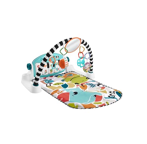 Fisher-Price Baby Activity Mat Glow and Grow Kick & Play Piano Gym, Portable Musical Toy with Smart Stages Learning, Ages 0+ Months, Blue, Queens English Version, HYH62 Fisher-Price Baby Activity Mat Glow and Grow Kick & Play Piano Gym, Portable Musical Toy with Smart Stages Learning, Ages 0+ Months, Blue, Queens English Version, HYH62