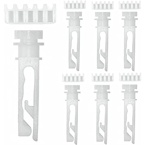 APUXON 20pcs The Stem and Gear for Vanes Carrier of 3-1/2" or 5" Vertical Blinds Components Used for Headrail Cover