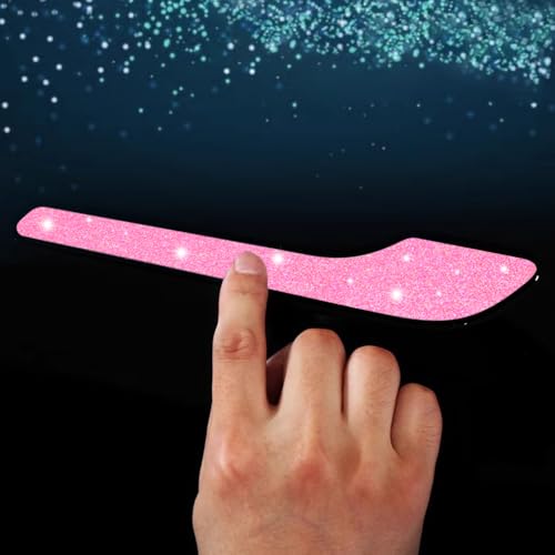 Image of Bling Tesla Door Handle Stickers 4PCS Shiny Adhesive Protection Stickers for Model 3 Y Bling Bling Anti-Scratches Tesla Door Cup Protector, Non-Marking Auto Door Handle Protective Film