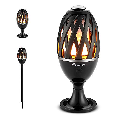 Zanflare LED Lampe de Table à Atmosphère de Flamme, Lumière Chaude Jaune de Scintillement, Imperméable IP65, Lampe au Sol pour Terrasse Cour, Jardin, Décoration de Festivale, Cadeau pour des Amis