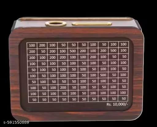 Image of Wooden Money Bank, Piggy Bank for Kids, Wood Material, Coin Saving Box (10,000 Money Bank)