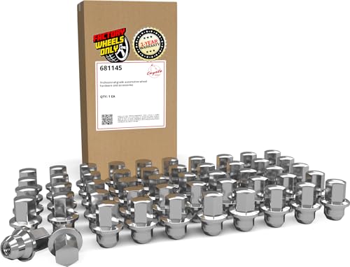 Image of Wheel Accessories Parts 30 Pcs M12x1.5 12x1.5 Thread OEM Style Lug Nuts 1.66 inch Long Chrome 3 /4 inch 19mm Hex Fits Chrysler Grand Caravan Pacifica Town & Country | 6504672 | 611-181 | 6504596