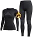 EIISSION Thermounterwäsche Damen Skiunterwäsche Set Winter Funktionsunterwäsche Thermo Unterwäsche Ski Extra Warm Thermowäsche Atmungsaktive mit Thermounterhemd Thermounterhose Wintersport S