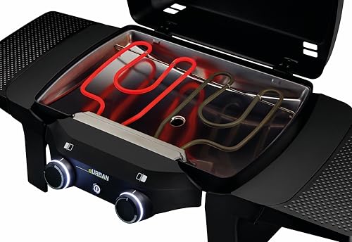 Enders® eURBAN 2, Tischgrill, emaillierter Gussrost, abnehmbare Seitenablage, Enders® Elektrogrill, Tragbarer Kompaktbarer Elektrogrill, Balkongrill, #9718, Schwarz – Bild 3