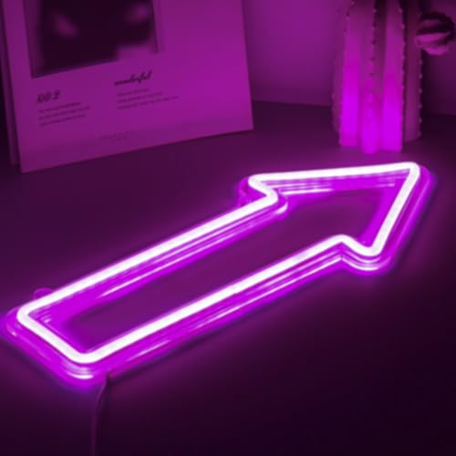 Chi-buy 5V LED neon sign flamingo neon light cactus arrow neon light sign for wall decoration neon lamp Room DIY Cloud neon sign (Arrow)