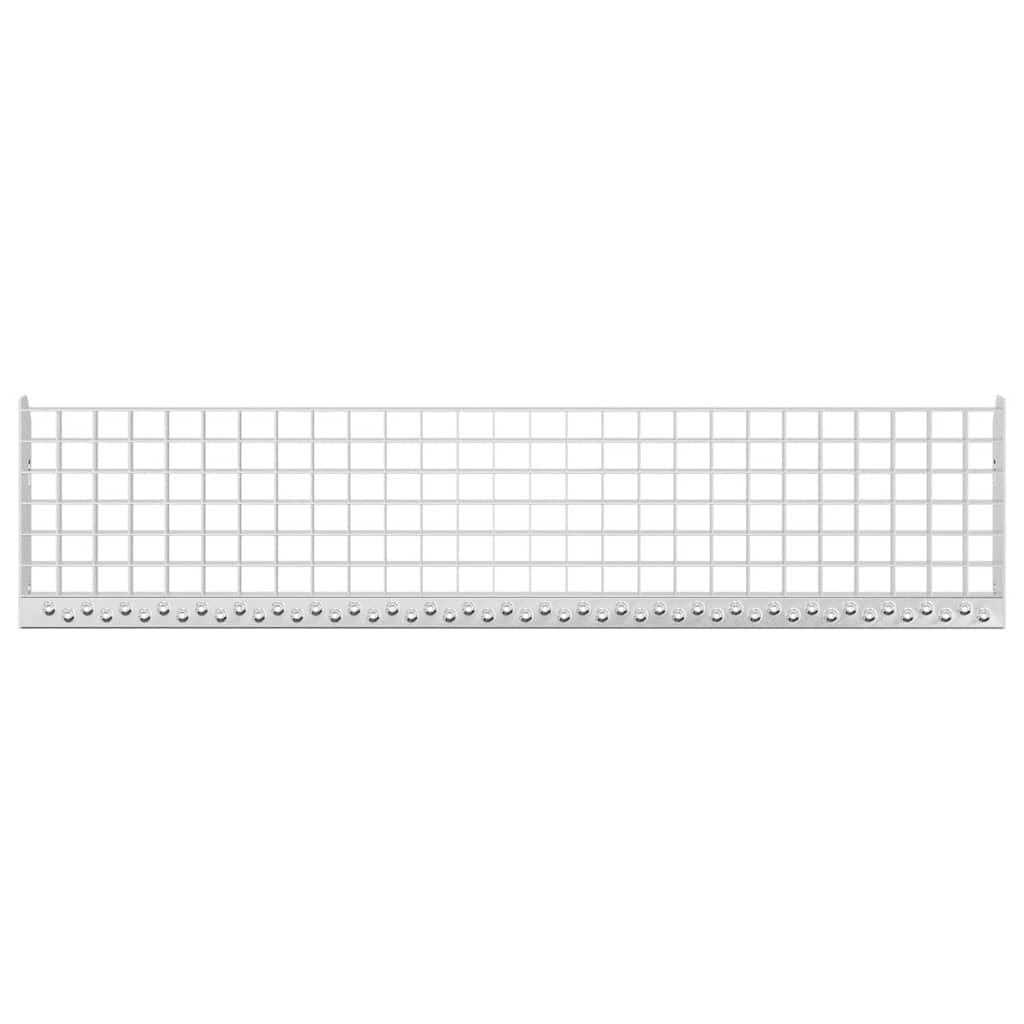Kratka ze stali ocynkowanej, 100 x 24 x 7 cm, z antypoślizgową powierzchnią i antypoślizgowymi krawędziami, do schodów w pomieszczeniach, przy wejściu, korytarzu, domu i mieszkaniu