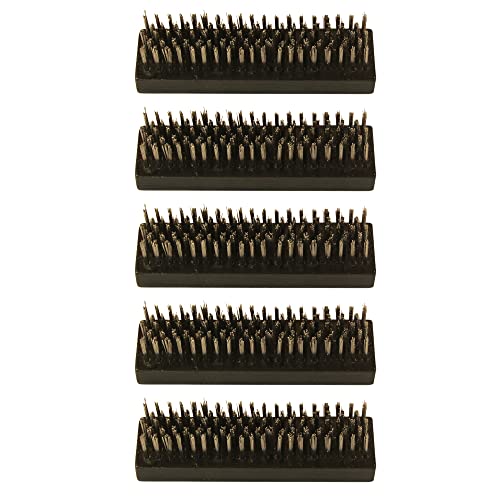 Cepillo para parrilla con cerdas de acero inoxidable, pack de 5 miniatura 1