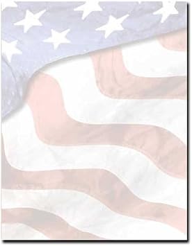 Grand Old Patriotic American Flag 4th of July Computer Printer Paper 150 Sheets