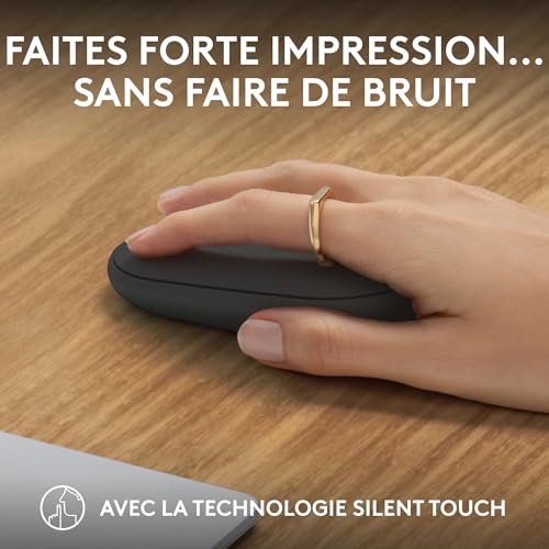 Souris ergonomique compacte Logitech Pebble 2 M350s pour éliminer les bruits