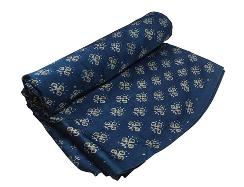 Image of Ethnics of Kutch Womens's Ajrakh Modal Silk Natural Dye Hand Block Print Unstitched Kurta Fabric