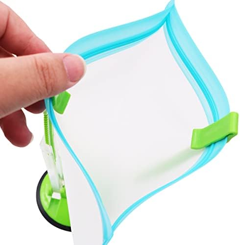 WANGCL 2PCS Baggy Rack+2 x Freezer Bags 900ml/2.376gal Adjustable Food Storage Bags Clip Bag Dryer Stand Fit for Plastic Bags Freezer Bags Sandwich Bags Toaster Bags